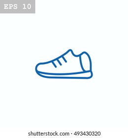  Shoes icon flat.
