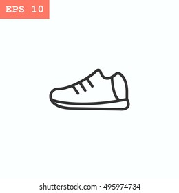 Shoe Icons On White Background Vector Stock Vector (Royalty Free ...