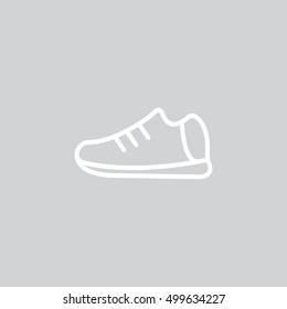  Shoes icon flat.