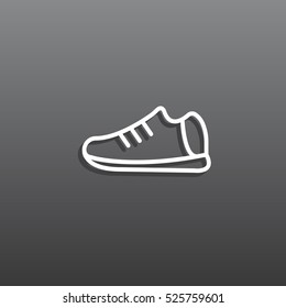  Shoes icon flat.