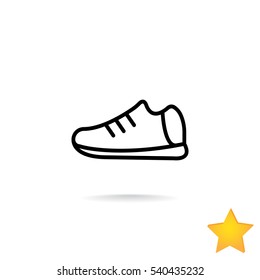  Shoes icon flat.