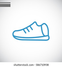  Shoes icon flat.