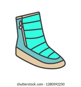 shoes icon flat color