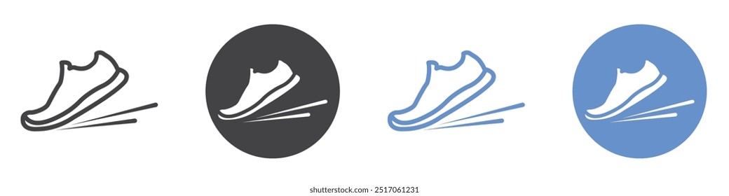 Shoes Icon flat line symbol set.