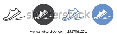 Shoes Icon flat line symbol set.