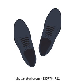 shoes icon in flat style isolated vector illustration on white transparent background