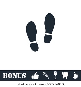 Shoes icon flat. Vector illustration symbol and bonus pictogram