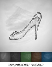 shoes icon. Hand drawn vector illustration