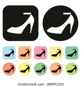 Shoes icon. High heels icon. Vector