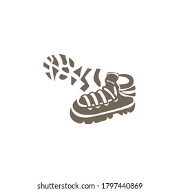 Shoes icon illustration, dark logo design vector