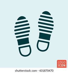Shoes icon. Imprint soles shoes symbol. Vector illustration