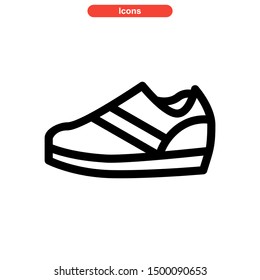 shoes icon isolated sign symbol vector illustration - high quality black style vector icons
