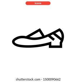 shoes icon isolated sign symbol vector illustration - high quality black style vector icons
