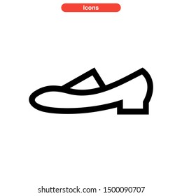 shoes icon isolated sign symbol vector illustration - high quality black style vector icons
