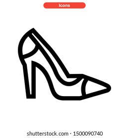 shoes icon isolated sign symbol vector illustration - high quality black style vector icons
