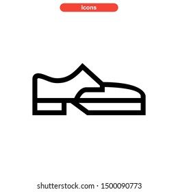 shoes icon isolated sign symbol vector illustration - high quality black style vector icons
