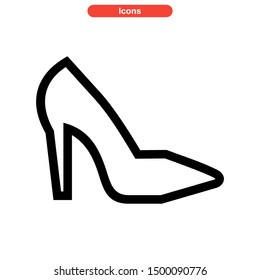 shoes icon isolated sign symbol vector illustration - high quality black style vector icons
