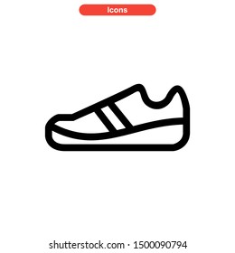 shoes icon isolated sign symbol vector illustration - high quality black style vector icons
