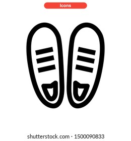 shoes icon isolated sign symbol vector illustration - high quality black style vector icons
