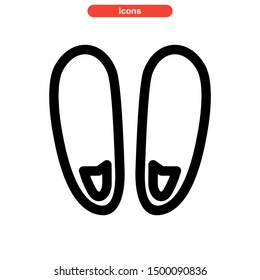shoes icon isolated sign symbol vector illustration - high quality black style vector icons
