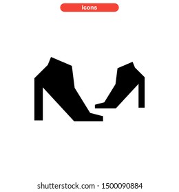 shoes icon isolated sign symbol vector illustration - high quality black style vector icons
