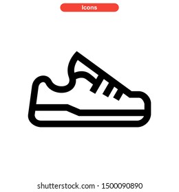 shoes icon isolated sign symbol vector illustration - high quality black style vector icons
