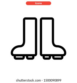 shoes icon isolated sign symbol vector illustration - high quality black style vector icons
