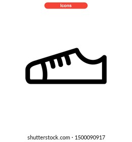 shoes icon isolated sign symbol vector illustration - high quality black style vector icons
