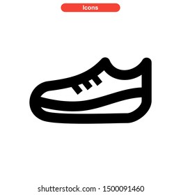 shoes icon isolated sign symbol vector illustration - high quality black style vector icons
