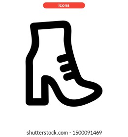 shoes icon isolated sign symbol vector illustration - high quality black style vector icons
