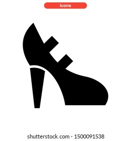 shoes icon isolated sign symbol vector illustration - high quality black style vector icons
