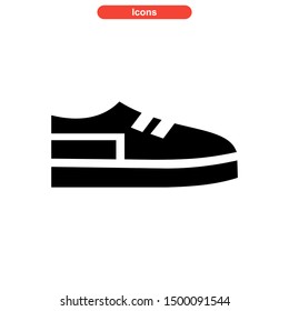 shoes icon isolated sign symbol vector illustration - high quality black style vector icons
