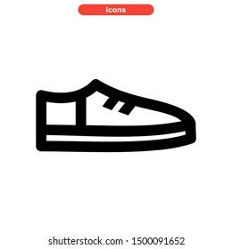 shoes icon isolated sign symbol vector illustration - high quality black style vector icons
