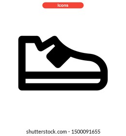 shoes icon isolated sign symbol vector illustration - high quality black style vector icons

