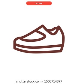 shoes icon isolated sign symbol vector illustration - High quality colored vector icons
