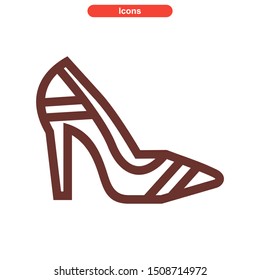 shoes icon isolated sign symbol vector illustration - High quality colored vector icons
