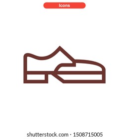 shoes icon isolated sign symbol vector illustration - High quality colored vector icons
