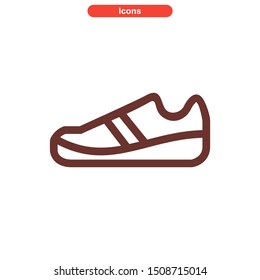 shoes icon isolated sign symbol vector illustration - High quality colored vector icons
