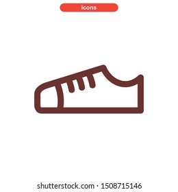 shoes icon isolated sign symbol vector illustration - High quality colored vector icons
