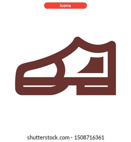 shoes icon isolated sign symbol vector illustration - High quality colored vector icons

