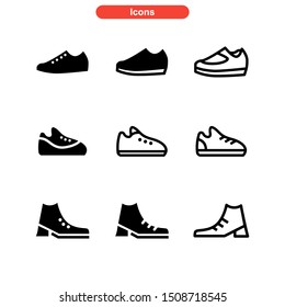 shoes icon isolated sign symbol vector illustration - Collection of high quality black style vector icons
