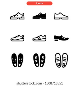 shoes icon isolated sign symbol vector illustration - Collection of high quality black style vector icons
