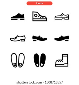 shoes icon isolated sign symbol vector illustration - Collection of high quality black style vector icons

