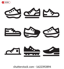 shoes icon isolated sign symbol vector illustration - Collection of high quality black style vector icons
