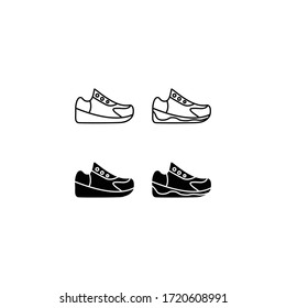 shoes icon isolated sign symbol vector illustration - high quality black style vector icons. Suitable for logo, web, UI, mobile app. Vector graphics.