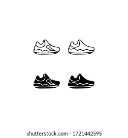 shoes icon isolated sign symbol vector illustration - high quality black style vector icons. Suitable for logo, web, UI, mobile app. Vector graphics