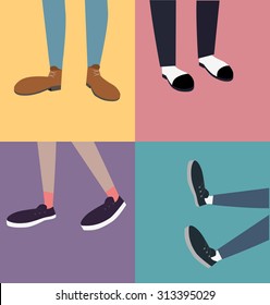 Shoes icon with legs