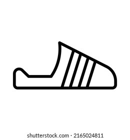 Shoes Icon. Line Art Style Design Isolated On White Background