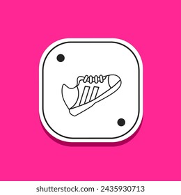 Shoes icon line in flat. Stock vector.