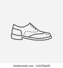 shoes icon line symbol. Isolated vector illustration of  icon sign concept for your web site mobile app logo UI design.